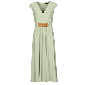 textil Dame Lange kjoler Lauren Ralph Lauren VATRIZIA-SHORT SLEEVE-DAY DRESS Grøn / Lys