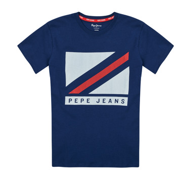 textil Dreng T-shirts m. korte ærmer Pepe jeans CARLTON Marineblå