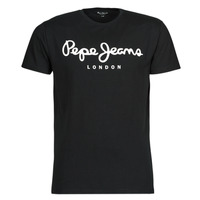 textil Herre T-shirts m. korte ærmer Pepe jeans ORIGINAL STRETCH Sort