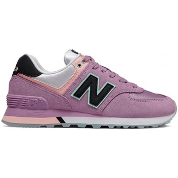 Sko Dame Lave sneakers New Balance 574 Sort, Sølv, Pink