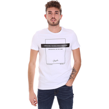 textil Herre T-shirts & poloer Gaudi 121GU64076 Hvid