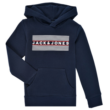 textil Dreng Sweatshirts Jack & Jones JJECORP LOGO SWEAT HOOD Marineblå