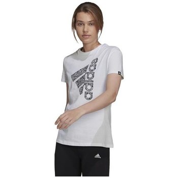 textil Dame T-shirts m. korte ærmer adidas Originals Vertical Zebra Logo Graphic Hvid