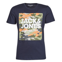 textil Herre T-shirts m. korte ærmer Jack & Jones JJPETE Marineblå