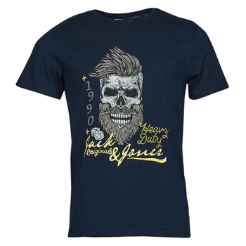 textil Herre T-shirts m. korte ærmer Jack & Jones JORDOME Marineblå