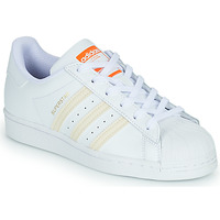 Sko Dame Lave sneakers adidas Originals SUPERSTAR Hvid / Beige / Orange