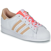 Sko Dame Lave sneakers adidas Originals SUPERSTAR W Hvid / Pink / Rød