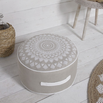 Indretning Puffer Today Pouf 45/20 coton Karma SLOW LIFE Beige