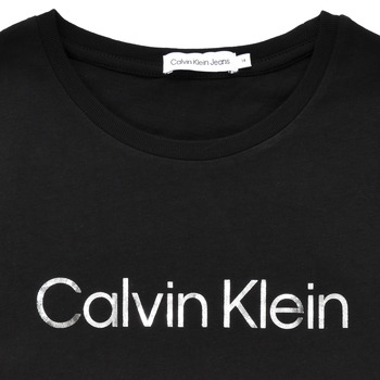 Calvin Klein Jeans INSTITUTIONAL SILVER LOGO T-SHIRT DRESS Sort