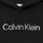 textil Pige Sweatshirts Calvin Klein Jeans INSTITUTIONAL SILVER LOGO HOODIE Sort