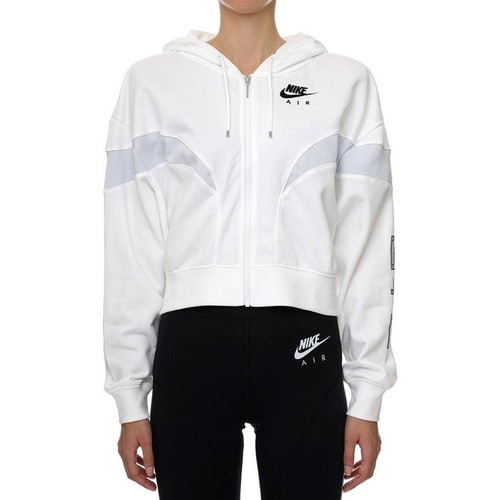 textil Dame Sweatshirts Nike W NSW AIR FLC GX FZ HOODIE Hvid