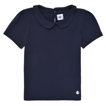 textil Pige T-shirts m. korte ærmer Petit Bateau BECHI Marineblå