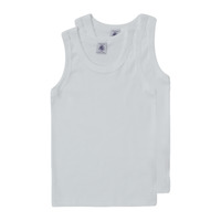 textil Dreng Toppe / T-shirts uden ærmer Petit Bateau NATHAN Hvid