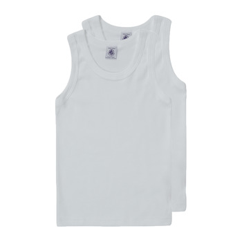 textil Dreng Toppe / T-shirts uden ærmer Petit Bateau MIKA Hvid