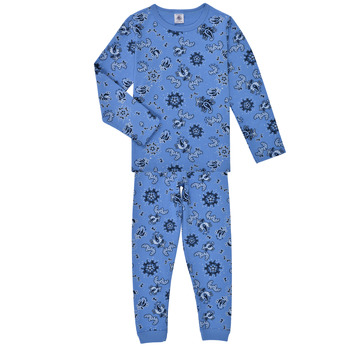 textil Børn Pyjamas / Natskjorte Petit Bateau BANDANOU Blå