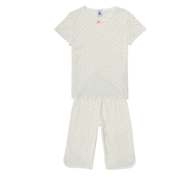 textil Pige Pyjamas / Natskjorte Petit Bateau BRESS Hvid
