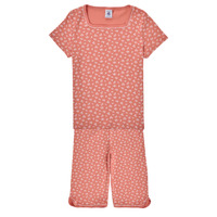 textil Pige Pyjamas / Natskjorte Petit Bateau BRUNE Pink