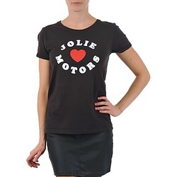 textil Dame T-shirts m. korte ærmer Kulte LOUISA JOLIEMOTOR 101954 NOIR Sort