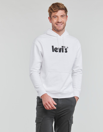 textil Herre Sweatshirts Levi's RELAXED GRAPHIC PO Hvid