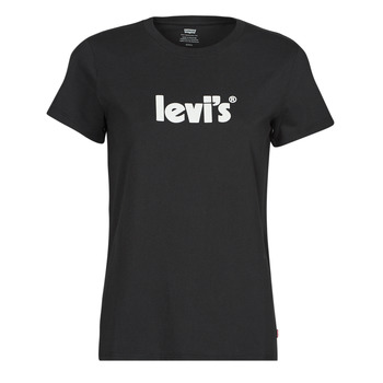 textil Dame T-shirts m. korte ærmer Levi's THE PERFECT TEE Logo / T2 / Caviar