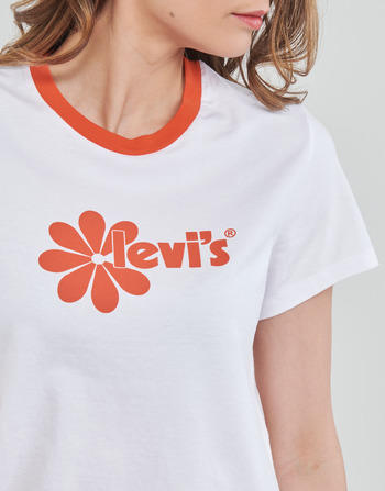 Levi's GRAPHIC JORDIE TEE Logo / Marguerit / Kiste / Hit / Hvid / Emalje / Orange