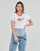 textil Dame T-shirts m. korte ærmer Levi's GRAPHIC JORDIE TEE Logo / Marguerit / Kiste / Hit / Hvid / Emalje / Orange