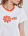 textil Dame T-shirts m. korte ærmer Levi's GRAPHIC JORDIE TEE Logo / Marguerit / Kiste / Hit / Hvid / Emalje / Orange