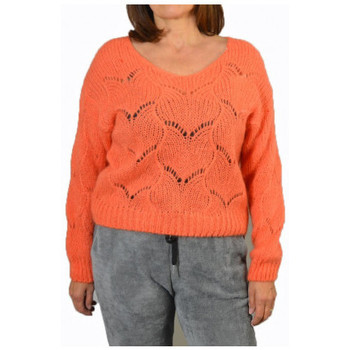 textil Dame T-shirts & poloer Dinovo Scollo  V Intarsiato Orange