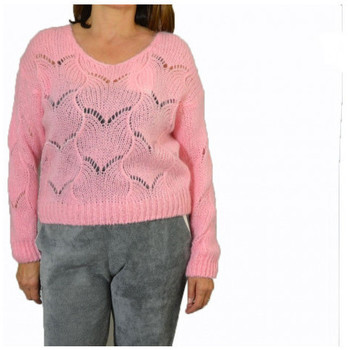 textil Dame T-shirts & poloer Dinovo Scollo  V Intarsiato Pink