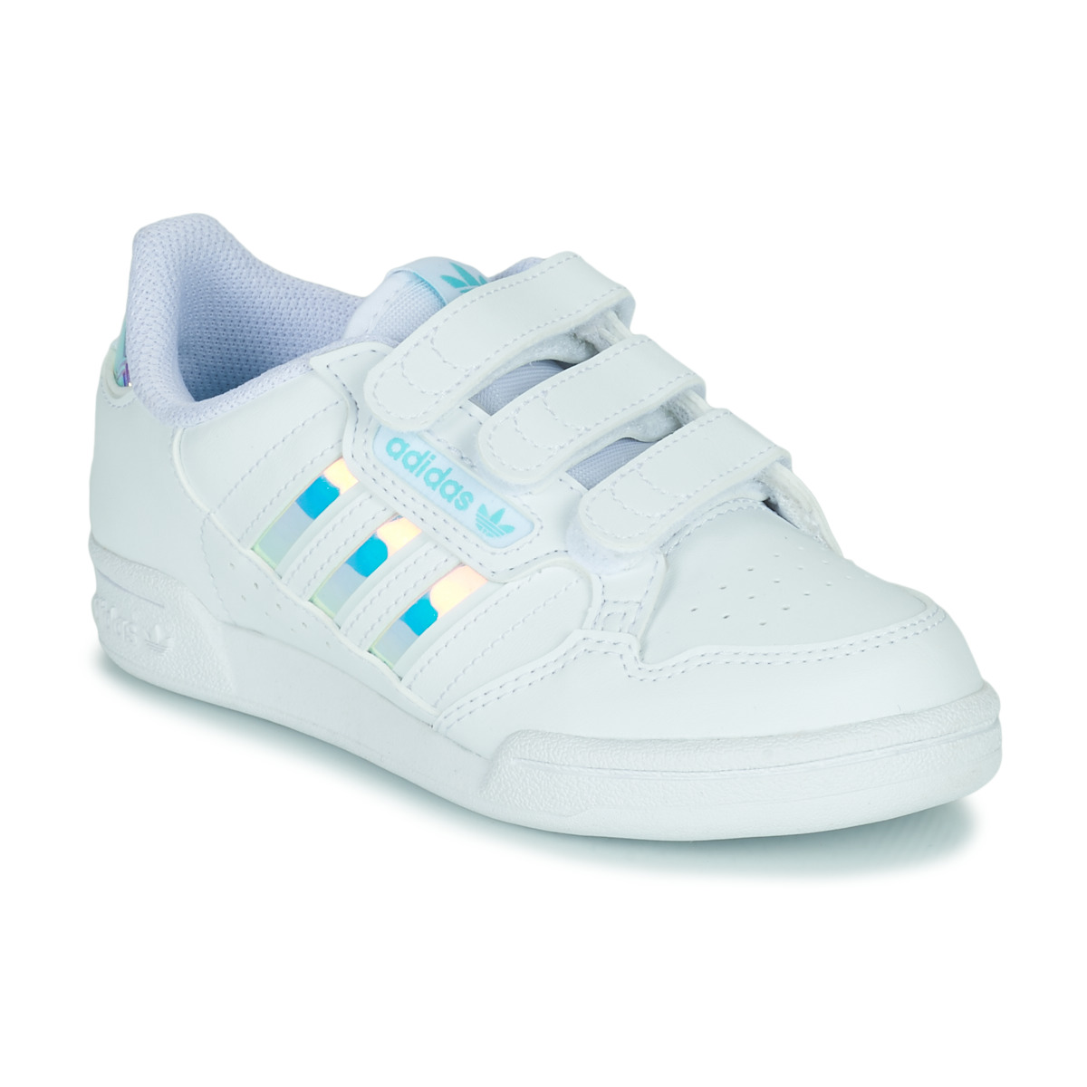 Sko Pige Lave sneakers adidas Originals CONTINENTAL 80 STRI Hvid / Iriserende