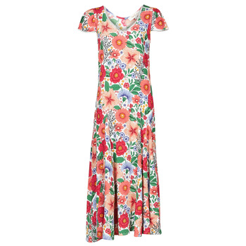 textil Dame Korte kjoler Derhy TREILLIS FLOWER Hvid / Rød