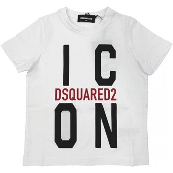 textil Børn T-shirts & poloer Dsquared DQ0243-D002F Hvid
