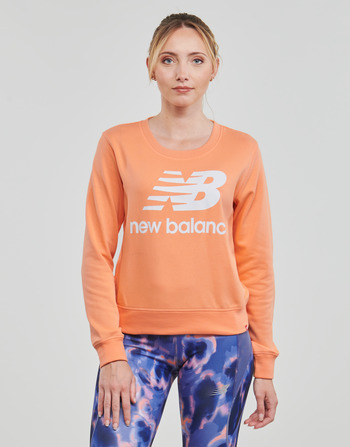textil Dame Sweatshirts New Balance ESSENTIALS CREW Orange