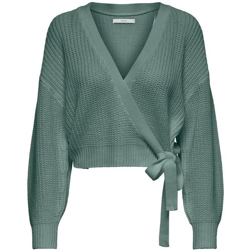 textil Dame Pullovere Only Breda Wrap Cardigan - Chinois Green Grøn