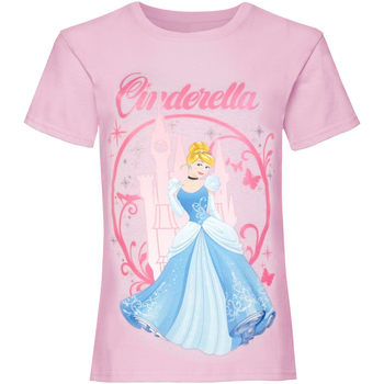textil Pige T-shirts m. korte ærmer Cinderella  Rød