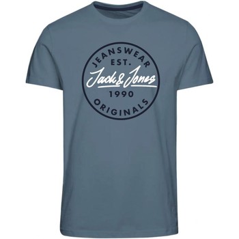 textil Dreng T-shirts m. korte ærmer Jack & Jones CAMISETA JACK & JONES 12190364 Blå