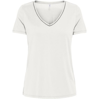 textil Dame T-shirts m. korte ærmer Only TOP  FREE 15218854 Hvid