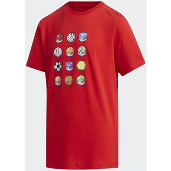 textil Dreng T-shirts m. korte ærmer adidas Originals CAMISETA POKEMON NIO  FM0668 Rød