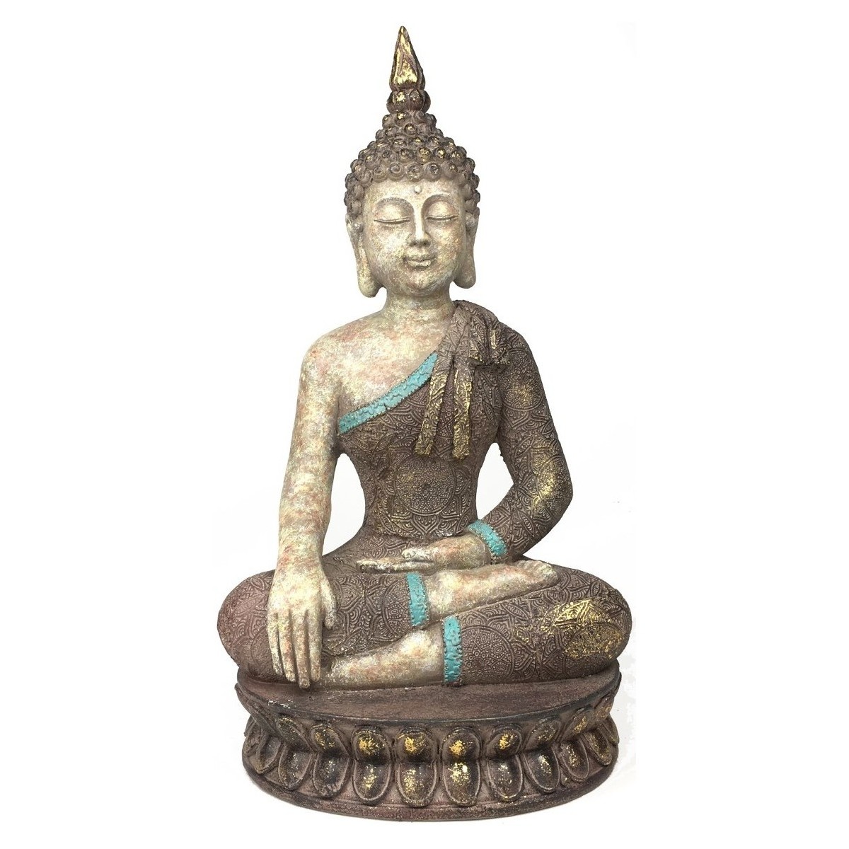 Indretning Små statuer og figurer Signes Grimalt Siddende Buddha-Figur Grå