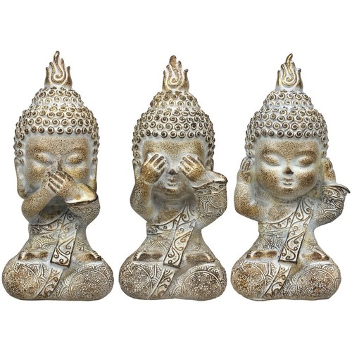Indretning Små statuer og figurer Signes Grimalt Buddha Figur 3 Enheder Grå