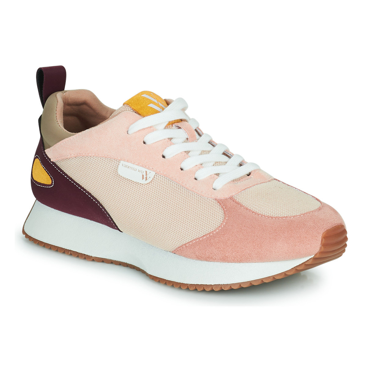 Sko Dame Lave sneakers Vanessa Wu  Beige / Rød / Pink