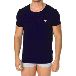 textil Herre T-shirts m. korte ærmer Guess U77M08JR003-D780 Marineblå