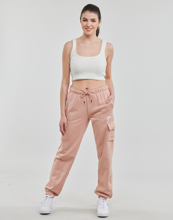 textil Dame Træningsbukser Nike Mid-Rise Cargo Pants Pink / Whisper / Hvid