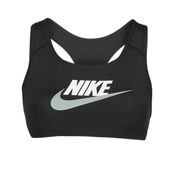textil Dame Sports-BH Nike Swoosh Medium-Support Non-Padded Graphic Sports Bra Sort / Hvid / Grå