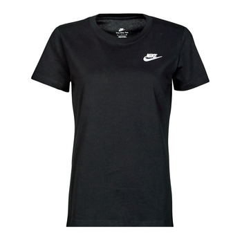 textil Dame T-shirts m. korte ærmer Nike Club T-Shirt Sort / Hvid