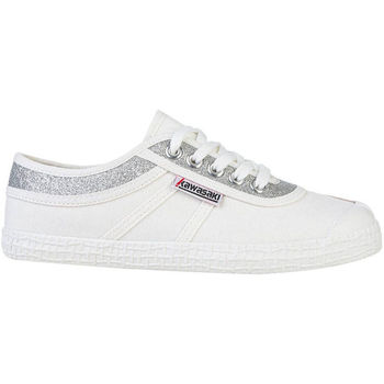 Sko Dame Sneakers Kawasaki Glitter Canvas Shoe K194522 8889 Silver Hvid