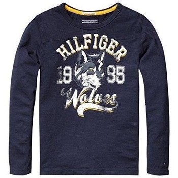 textil Dreng T-shirts m. korte ærmer Tommy Hilfiger  Blå