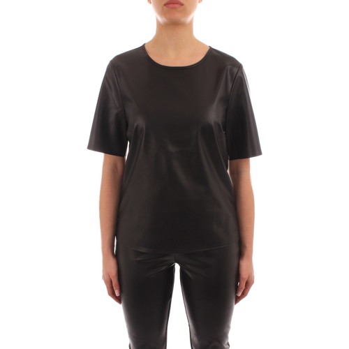 textil Dame T-shirts m. korte ærmer Calvin Klein Jeans K20K203567 Sort