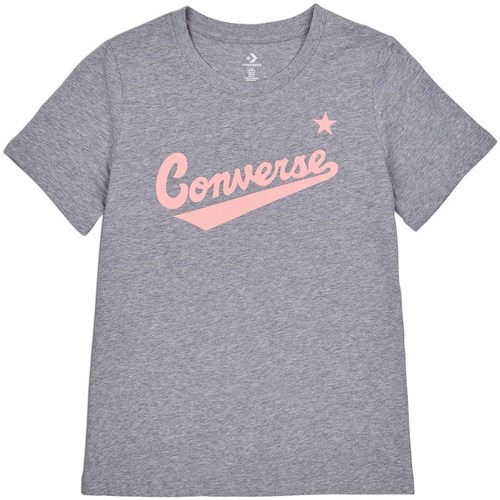 textil Dame T-shirts m. korte ærmer Converse Scripted Wordmark Tee Grå