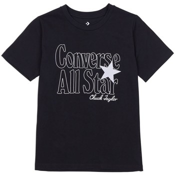 textil Dame T-shirts m. korte ærmer Converse A Star Graphic Tee Sort